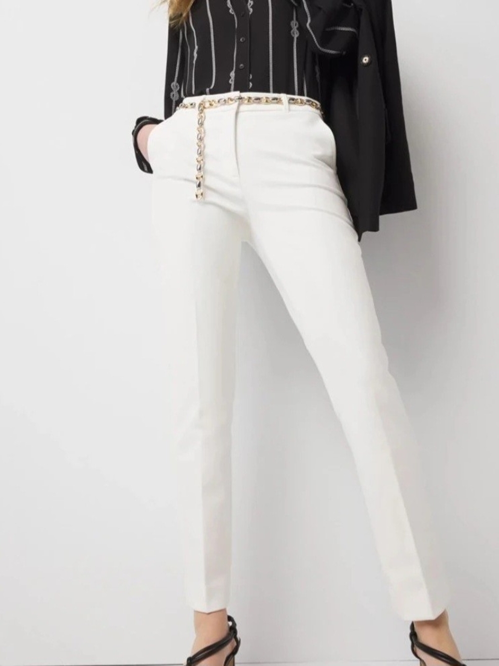 White House Black Market Slim Ankle Comfort Stretch Pants--Ecru Color